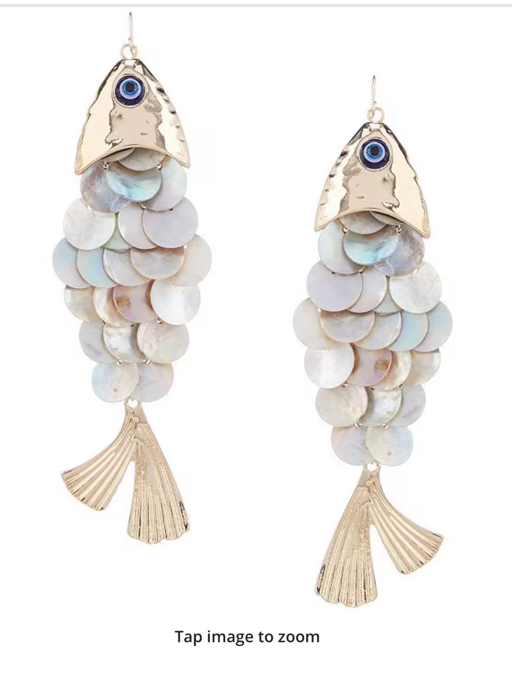 Scale Fish Statement Drop Earrings